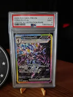 Pokemon TCG Ceruledge EX 147/131 Prismatic Evolutions Holo Ultra Rare PSA 9 - Image 2