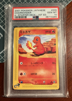 PSA 10 Pokemon Japanese e-Starter 1st Edition (2001) CHARMANDER 009/029 - Image 1