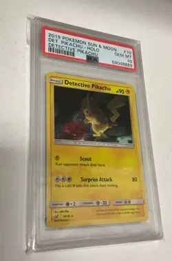 2019 Pokemon Sun & Moon 10/18 Detective Pikachu Holo PSA 10 GEM MINT - Image 1