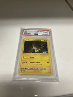 2019 Pokemon Sun & Moon 10/18 Detective Pikachu Holo PSA 10 GEM MINT - Image 3