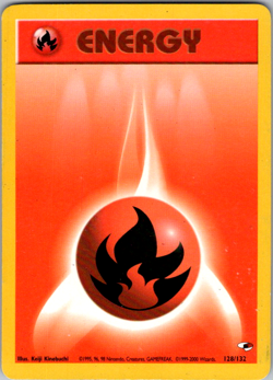Fire Energy 128/132 Common Pokemon Gym Heroes Unlimited WOTC 2000 - Image 1