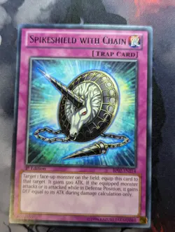 Spikeshield With Chain - Black Rare BP02-EN214 1st Edition YUGIOH - Image 1