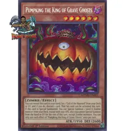 Yugioh! 1x Pumpking the King of Grave Ghosts MZMU-EN001 Secret Rare 1st Ed NM - Image 1