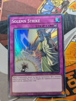 Yugioh Solemn Strike RA02-EN079 Super Rare 1st Edition - Image 1