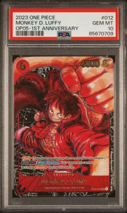 One Piece OP05 Monkey D. Luffy 1st Anniversary ST01-012 PSA 10 Gem Mint English - Image 2