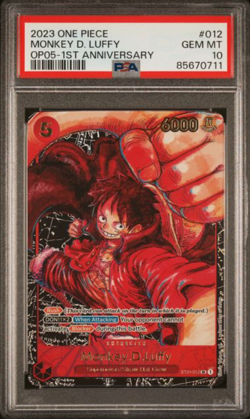 One Piece OP05 Monkey D. Luffy 1st Anniversary ST01-012 PSA 10 Gem Mint English - Image 4