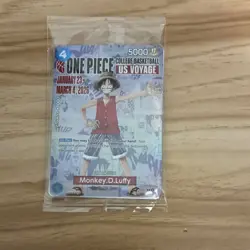 Bandai One Piece Card Monkey D. Luffy Holo Promo College Basketball US Voyage - Image 3