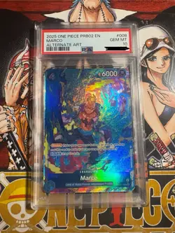 Bandai Marco Alternate Art PRB02-008 Premium Booster Foil Super Rare PSA 10 - Image 1