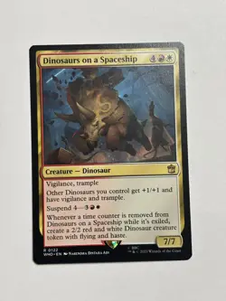 Dinosaurs on a Spaceship Universes Beyond: Doctor Who Magic MTG Card - Image 1