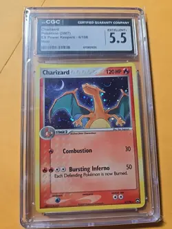 CGC 5.5 Charizard 2007 EX Power Keepers 6/108 Holo Pokemon Card - Image 1