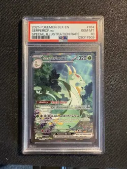 Serperior EX Sir 164/086 Black Bolt PSA 10 2025 Pokemon English - Image 1