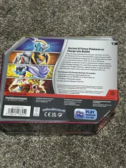 Pokemon TCG Paradox Destinies Collectors Tin Gouging Fire ex Sealed. - Image 2
