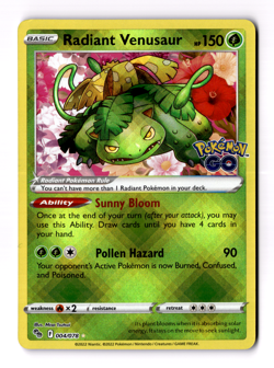 Radiant Venusaur 004/078 Pokemon GO Holo - Image 1