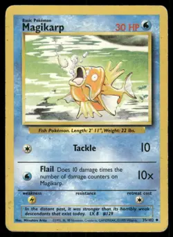Magikarp 35/102 Base Set Pokemon TCG trading card - Image 1