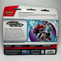 Pokemon Journey Together - Scrafty 3-Pack Booster Blister Factory Sealed - Image 2