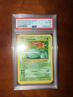 1999 POKEMON BASE SET SHADOWLESS #15 VENUSAUR-HOLO PSA 6 - Image 1