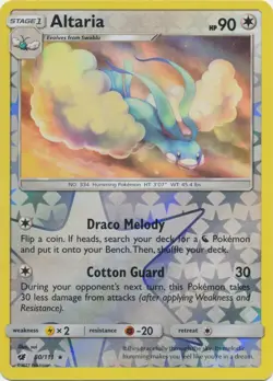 Altaria 80/111 Reverse Holo Crimson Invasion Pokemon Card NM - Image 1