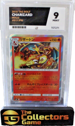 Charizard Pokemon 2018 Japanese Tag Bolt 13/95 Ace Grading 9 - Image 1