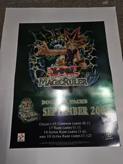Yu-Gi-Oh TCG Promotional FOIL Promo Poster Magic Ruler 2002 24"x18" RARE - Image 2