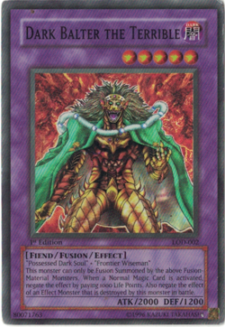Yu-Gi-Oh! Dark Balter the Terrible (MP) 1st edition Super Rare LOD-002 - Image 1