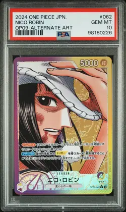 PSA 10 GEM MINT Japanese One Piece 2024 Nico Robin OP09-062 Emperors(ALT ART) - Image 1