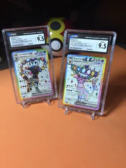 Pokemon CGC Graded Black Star Promos Umbreon ex & Espeon ex Holo Promo Cards - Image 1