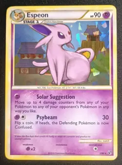 Pokemon Card Espeon Undaunted Cracked Ice Holo Rare 2/90 - Image 1