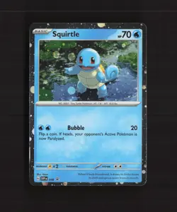 Squirtle SVP048 Scarlet & Violet Black Star Promo Cosmos Holo Pokemon Card LP - Image 1