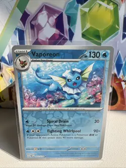 Vaporeon Reverse Holo 022/131 Prismatic Evolutions English Pokemon Card NM/M - Image 1