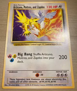 Legendary Birds Articuno Zapdos Moltres JUMBO Pokemon Card - WotC Movie Promo - Image 1