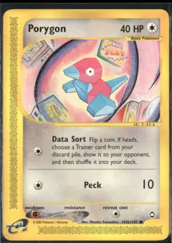 Porygon 103b/147 Aquapolis Pokemon English Card (MP) - Image 1