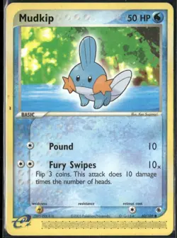 Mudkip 60/109 EX Ruby & Sapphire Pokemon English Card (MP) - Image 1