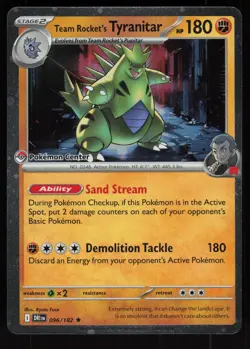 Team Rocket's Tyranitar (Pokemon Center Exclusive) 096/182 Pokemon - Image 1