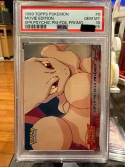 1999 Pokemon Topps Super Psychic Pokemon Movie Edition Foil Promo #0 PSA 10 - Image 1