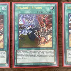 Yugioh! Branded Fusion Ultimate Rare x3 (OP22-EN002) NM - Image 3