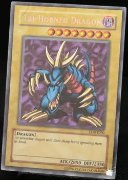 Yu-Gi-Oh! Tri-Horned Dragon LOB-E000 Secret Rare [PL] SCR Old OG | EN 2002 - Image 3