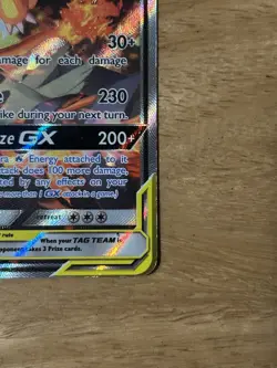 Pokemon Reshiram & Charizard GX TAG TEAM Promo Holo SM201 SM Basic Card - Image 3