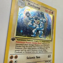 Pokemon Card Machamp 8/102 1st Edition Base Set Holo Foil LP/MP - Image 2