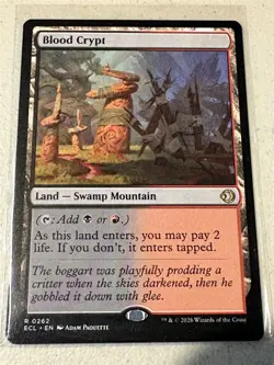 mtg Blood Crypt, rare dual land, Lorwyn Eclipsed, unplayed - Image 1