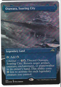 MTG- OTAWARA, SOARING CITY - RARE - FOIL - KAMIGAWA: NEON DYNASTY : EXTENDED ART - Image 1