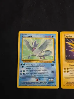 Pokemon Articuno 17/62 Zapdos 30/62 Moltres 27/62 Legendary Bird Fossil Set Trio - Image 2