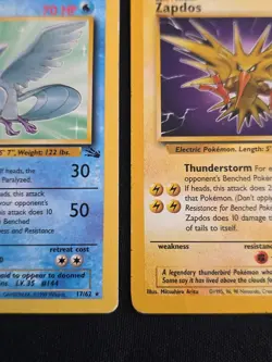 Pokemon Articuno 17/62 Zapdos 30/62 Moltres 27/62 Legendary Bird Fossil Set Trio - Image 4