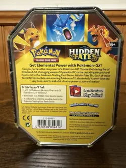 Hidden Fates TIN SEALED Charizard GX (4 Hidden Fates Pokemon Packs) - Image 2
