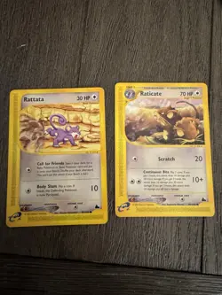 Pokemon Skyridge Rattata 90/144 & Raticate 89/144 2003 Lot - Image 1