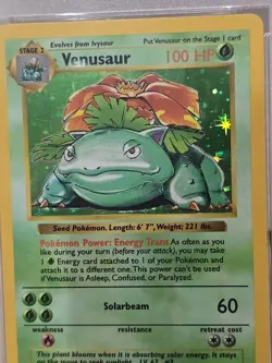 1999 POKEMON BASE SET SHADOWLESS VENUSAUR HOLO RARE PSA 9 MINT 15/102 WOTC #15 - Image 3