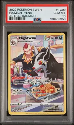 Fa/Mightyena Astral Radiance Pokemon Sword & Shield TG09 PSA 10 - Image 1