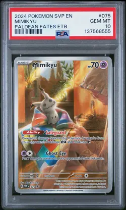 2024 POKEMON SVP EN-SV BLACK STAR PROMO #075 MIMIKYU PSA 10 - Image 1