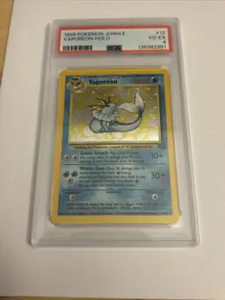 1999 Pokemon Jungle Vaporeon Holo Rare #12/64 PSA 4 VG-EX - Image 2
