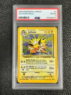 1999 Pokemon Jungle Jolteon Holo #4 PSA 4 - Image 1