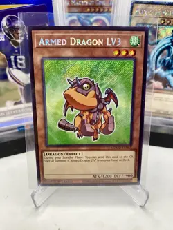 YuGiOh Maze Of Muertos Armed Dragon LV3 Secret Rare MZMU-EN063 - Image 1